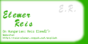 elemer reis business card